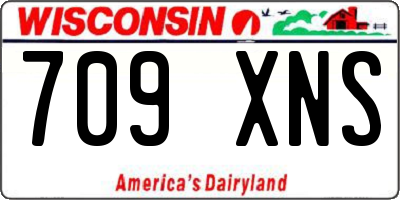 WI license plate 709XNS