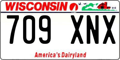 WI license plate 709XNX