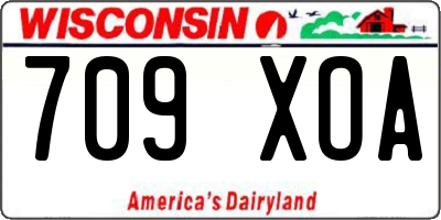 WI license plate 709XOA