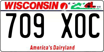 WI license plate 709XOC