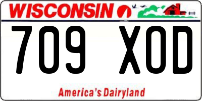 WI license plate 709XOD