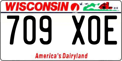 WI license plate 709XOE
