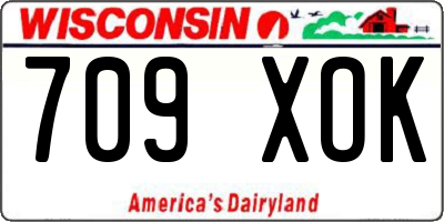 WI license plate 709XOK