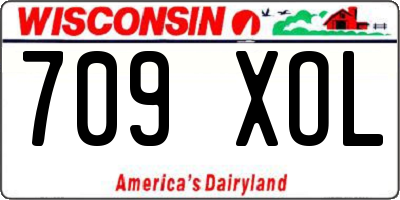 WI license plate 709XOL
