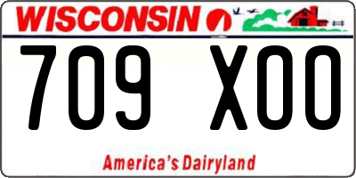 WI license plate 709XOO