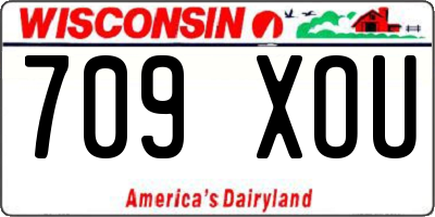 WI license plate 709XOU