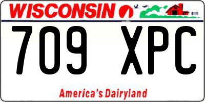 WI license plate 709XPC