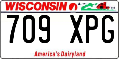 WI license plate 709XPG