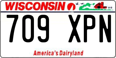 WI license plate 709XPN