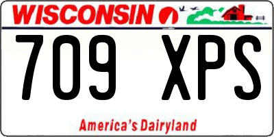 WI license plate 709XPS