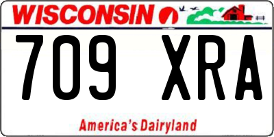 WI license plate 709XRA