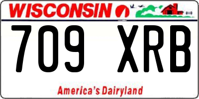 WI license plate 709XRB