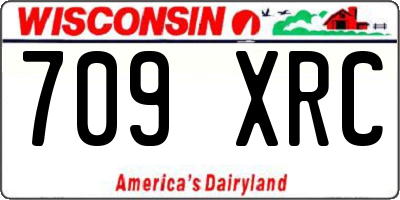 WI license plate 709XRC