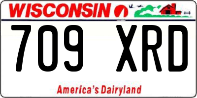 WI license plate 709XRD