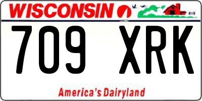 WI license plate 709XRK