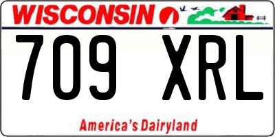 WI license plate 709XRL