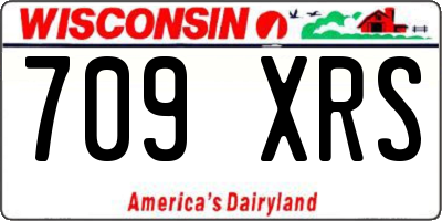 WI license plate 709XRS