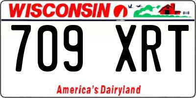 WI license plate 709XRT