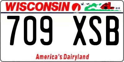 WI license plate 709XSB