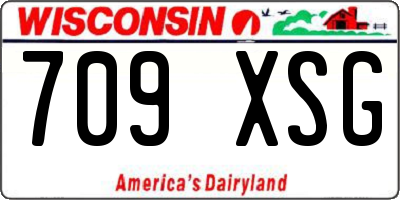 WI license plate 709XSG