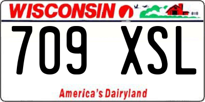 WI license plate 709XSL