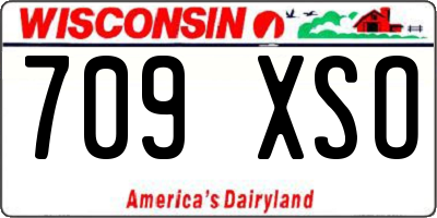 WI license plate 709XSO