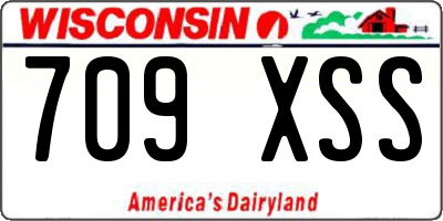 WI license plate 709XSS