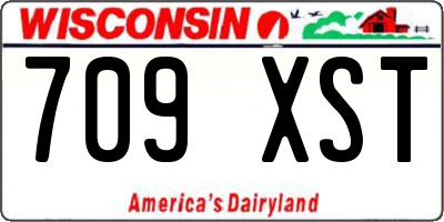 WI license plate 709XST