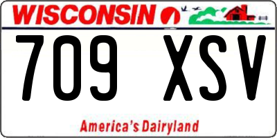 WI license plate 709XSV