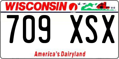 WI license plate 709XSX
