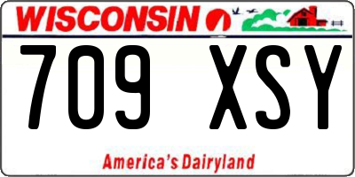 WI license plate 709XSY