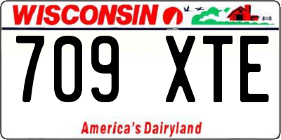 WI license plate 709XTE