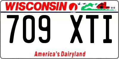 WI license plate 709XTI