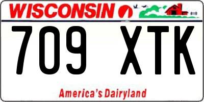 WI license plate 709XTK