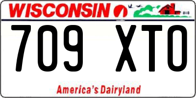 WI license plate 709XTO