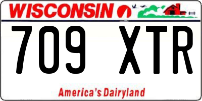 WI license plate 709XTR