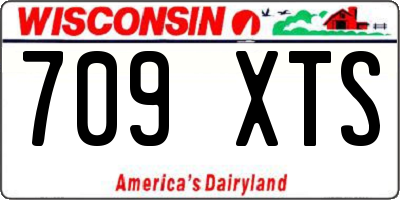 WI license plate 709XTS