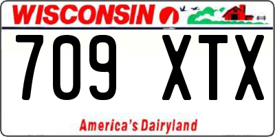 WI license plate 709XTX