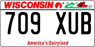 WI license plate 709XUB