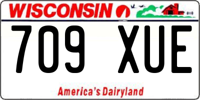 WI license plate 709XUE