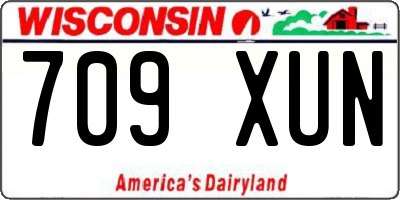 WI license plate 709XUN