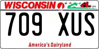 WI license plate 709XUS