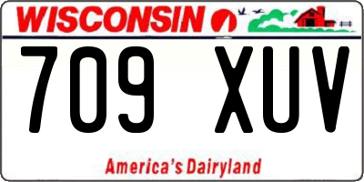WI license plate 709XUV