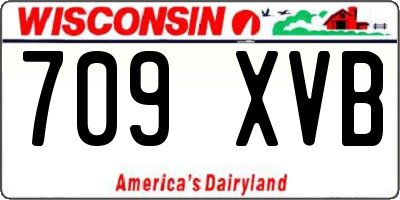 WI license plate 709XVB