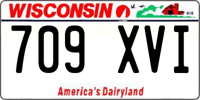 WI license plate 709XVI