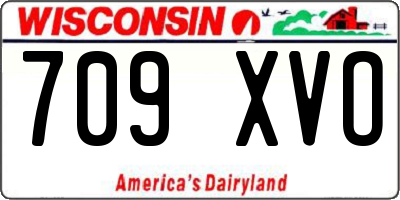 WI license plate 709XVO