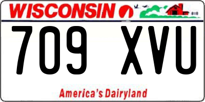 WI license plate 709XVU