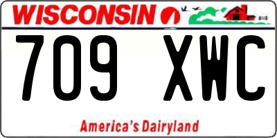 WI license plate 709XWC