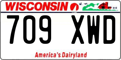 WI license plate 709XWD
