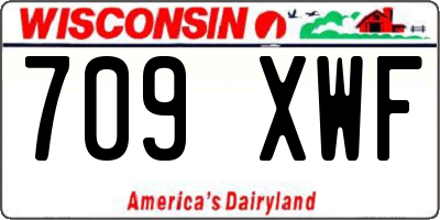 WI license plate 709XWF